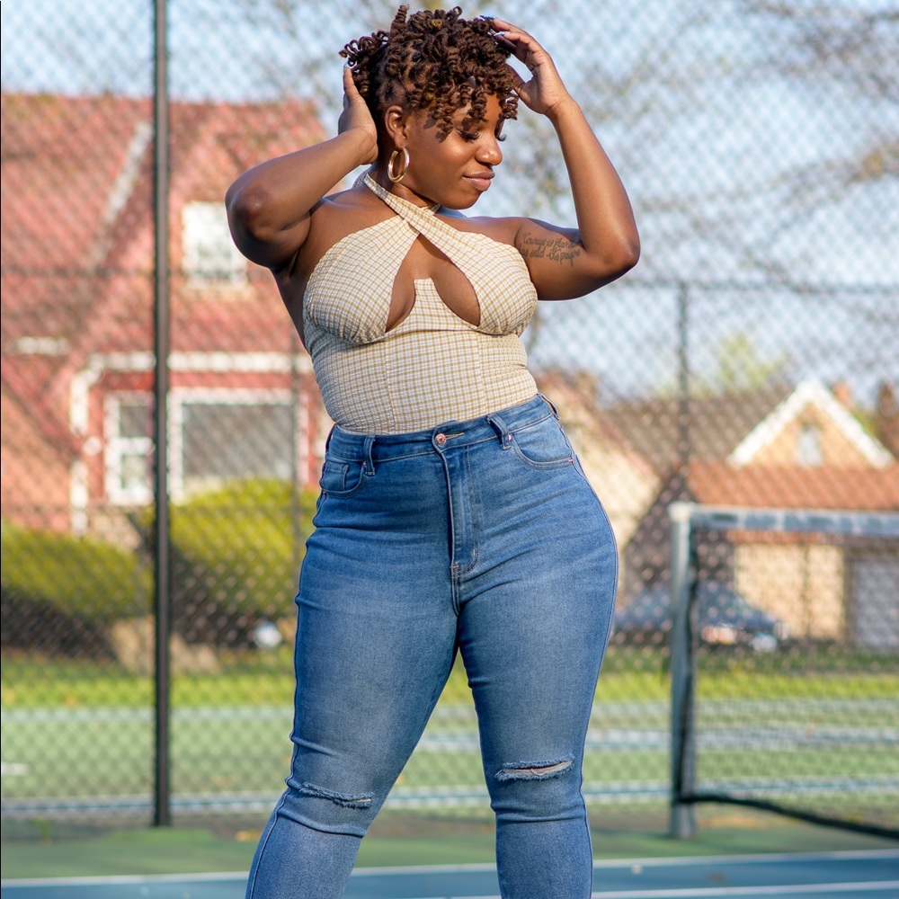 Say less halter top